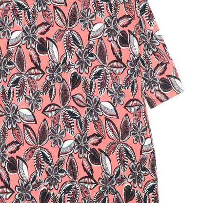 George Womens Pink Floral Jersey A-Line  Size 12