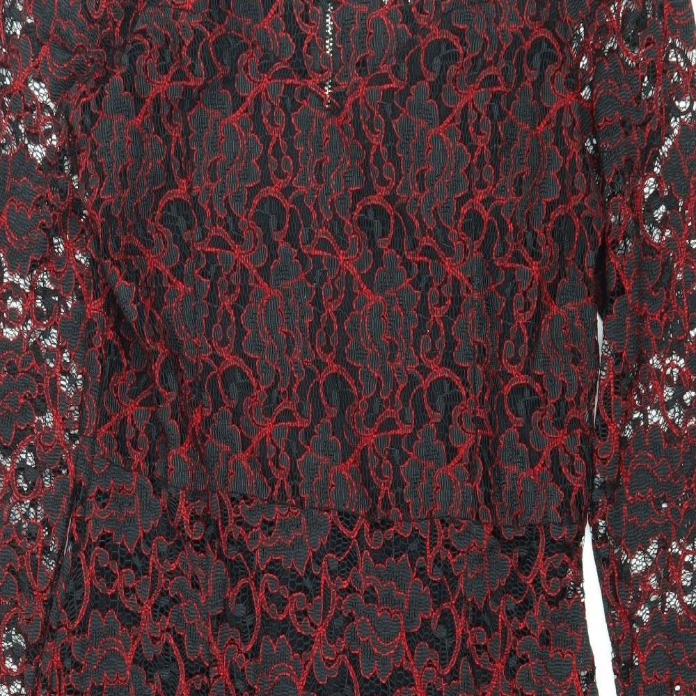 TU Womens Black  Lace Shift  Size 12