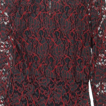 TU Womens Black  Lace Shift  Size 12