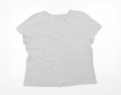 Avenue Womens Green  Jersey Basic T-Shirt Size 18