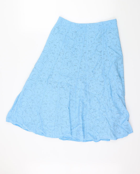 Marks and Spencer Womens Blue   Flare Skirt Size 10