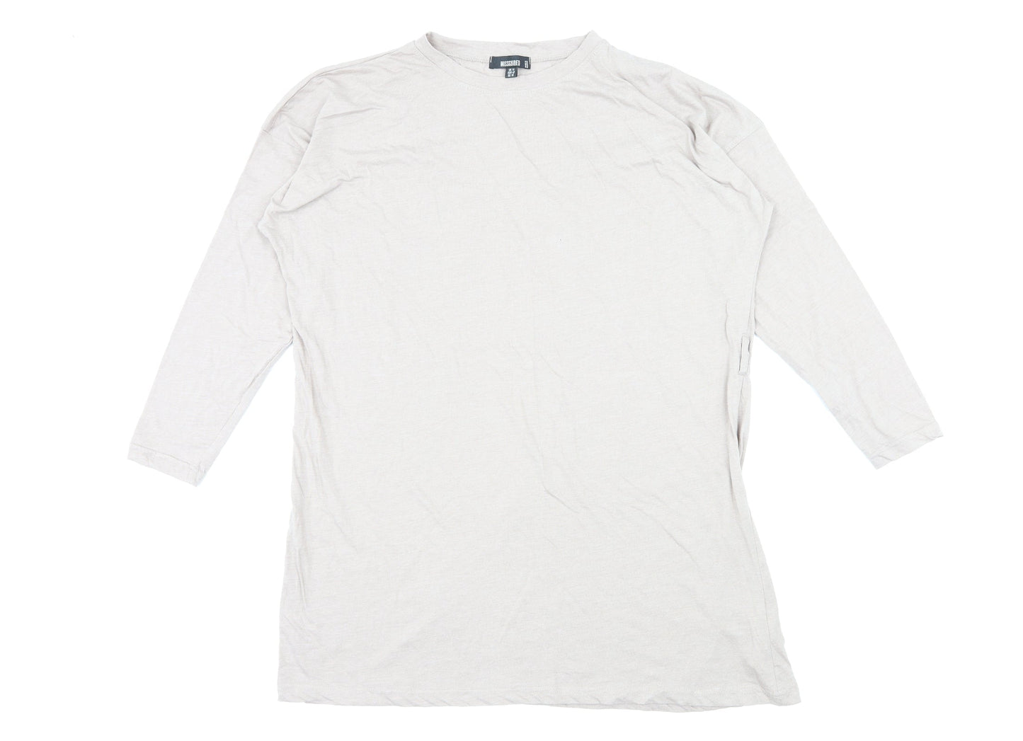 Missguided Womens Grey  Jersey T-Shirt Dress  Size 14