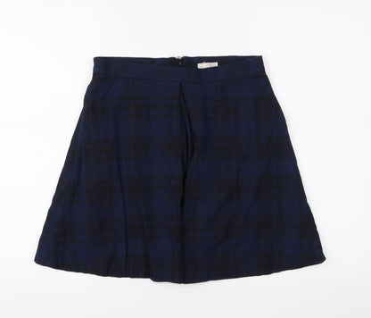 Gap Womens Blue Check  A-Line Skirt Size XS