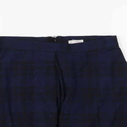 Gap Womens Blue Check  A-Line Skirt Size XS