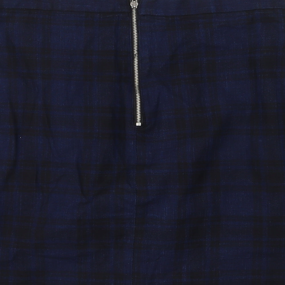 Gap Womens Blue Check  A-Line Skirt Size XS