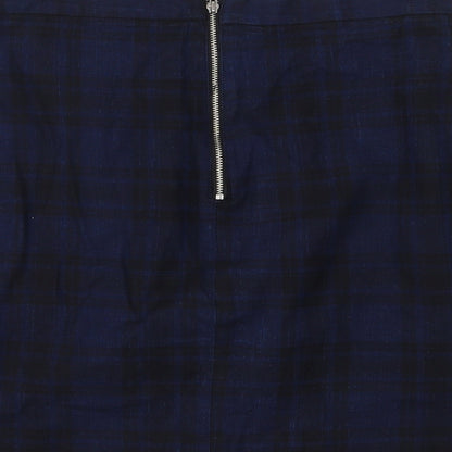 Gap Womens Blue Check  A-Line Skirt Size XS