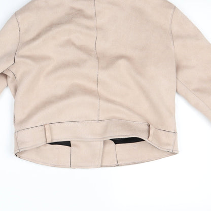 Primark Womens Beige   Biker Coat Size 8