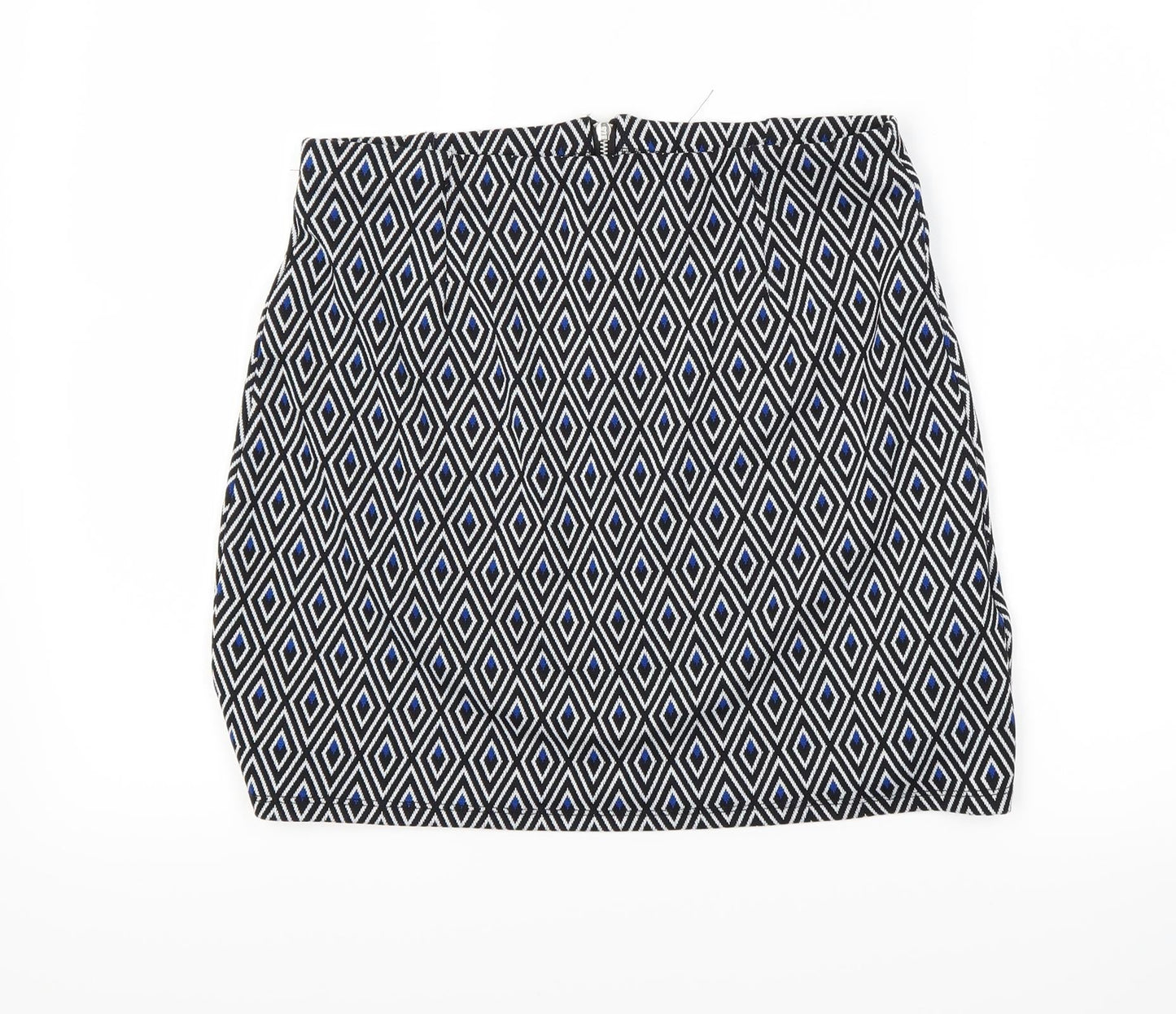 New Look Womens Grey Argyle/Diamond  Maxi Skirt Size 10