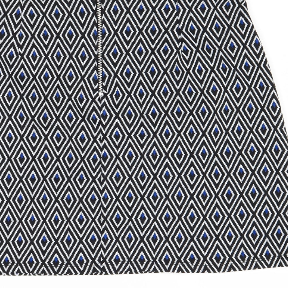 New Look Womens Grey Argyle/Diamond  Maxi Skirt Size 10