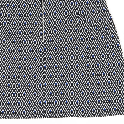 New Look Womens Grey Argyle/Diamond  Maxi Skirt Size 10