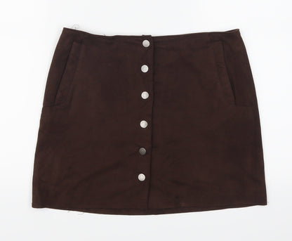 Bershka Womens Brown   Mini Skirt Size M