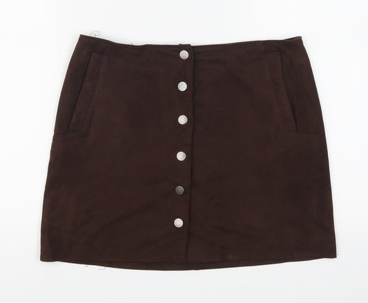 Bershka Womens Brown   Mini Skirt Size M