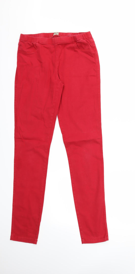 Only Womens Red  Denim Jegging Jeans Size M L31 in