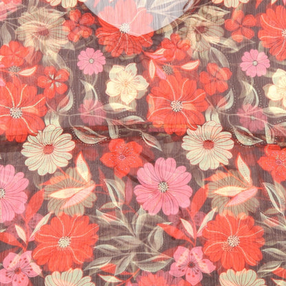 F&F Womens Red Floral  Basic Blouse Size S