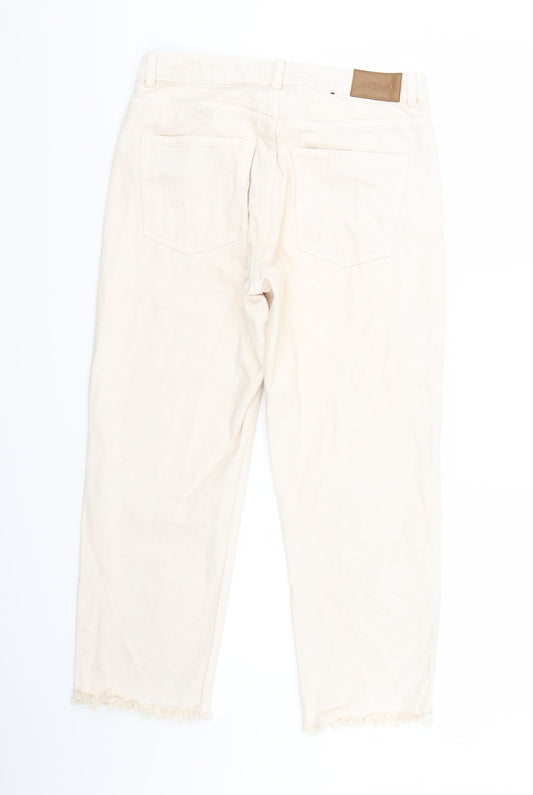Monki Womens Beige  Denim Straight Jeans  L24 in