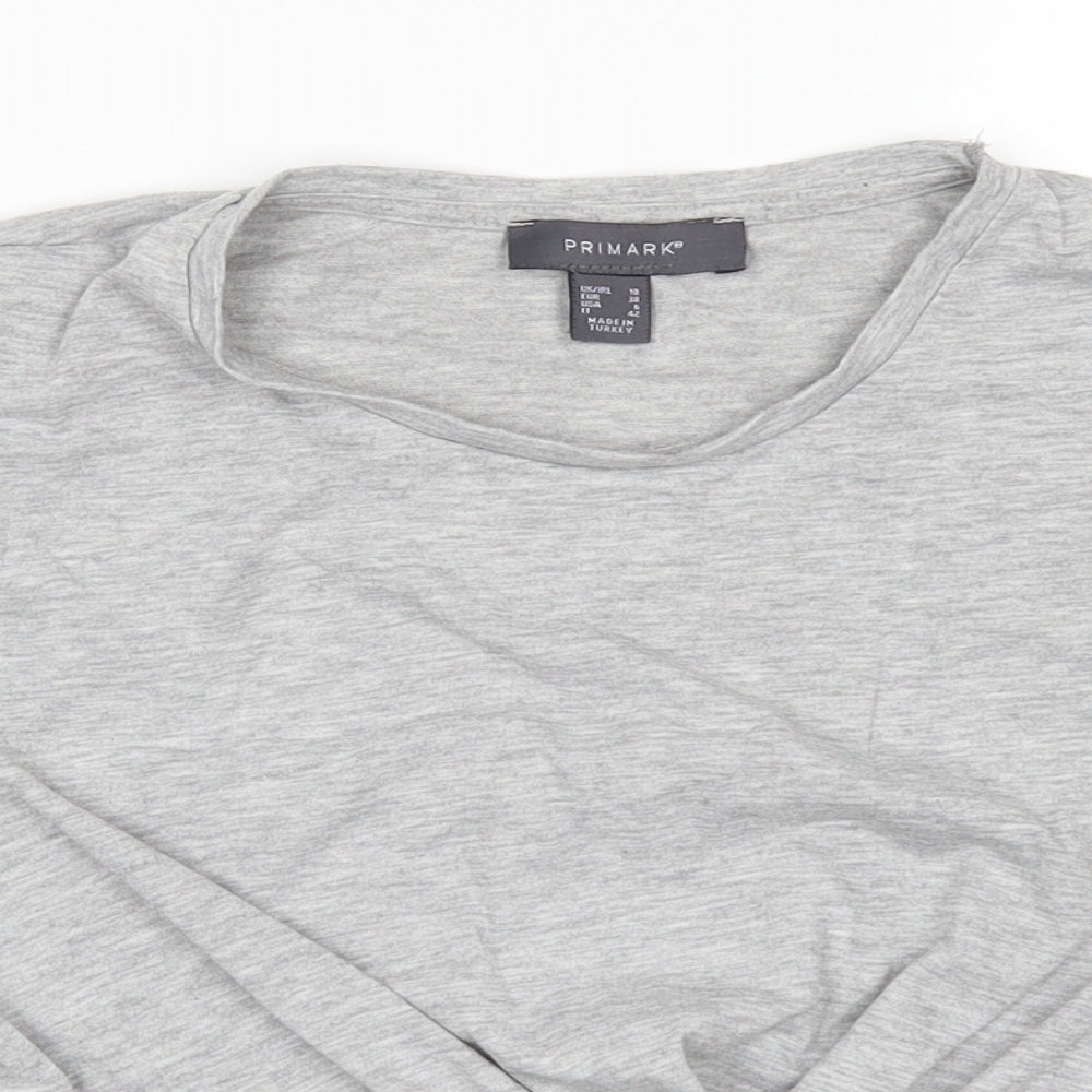 Primark Womens Grey   Basic T-Shirt Size 10