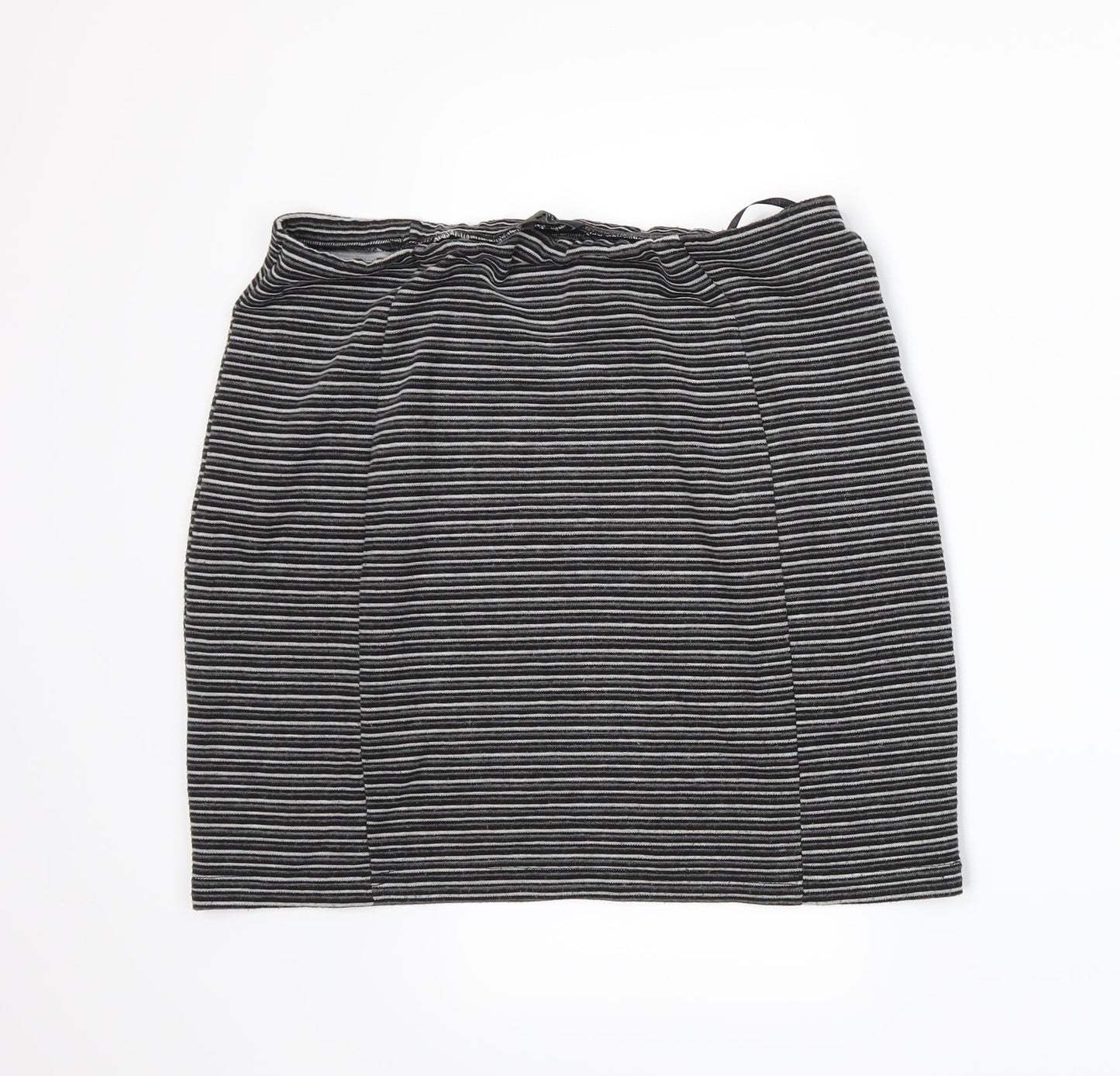 Papaya Womens Grey Striped  A-Line Skirt Size 14