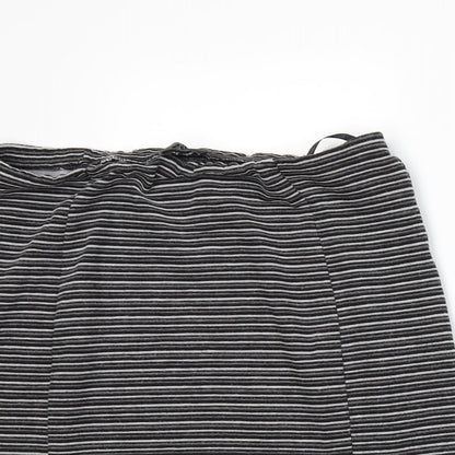 Papaya Womens Grey Striped  A-Line Skirt Size 14
