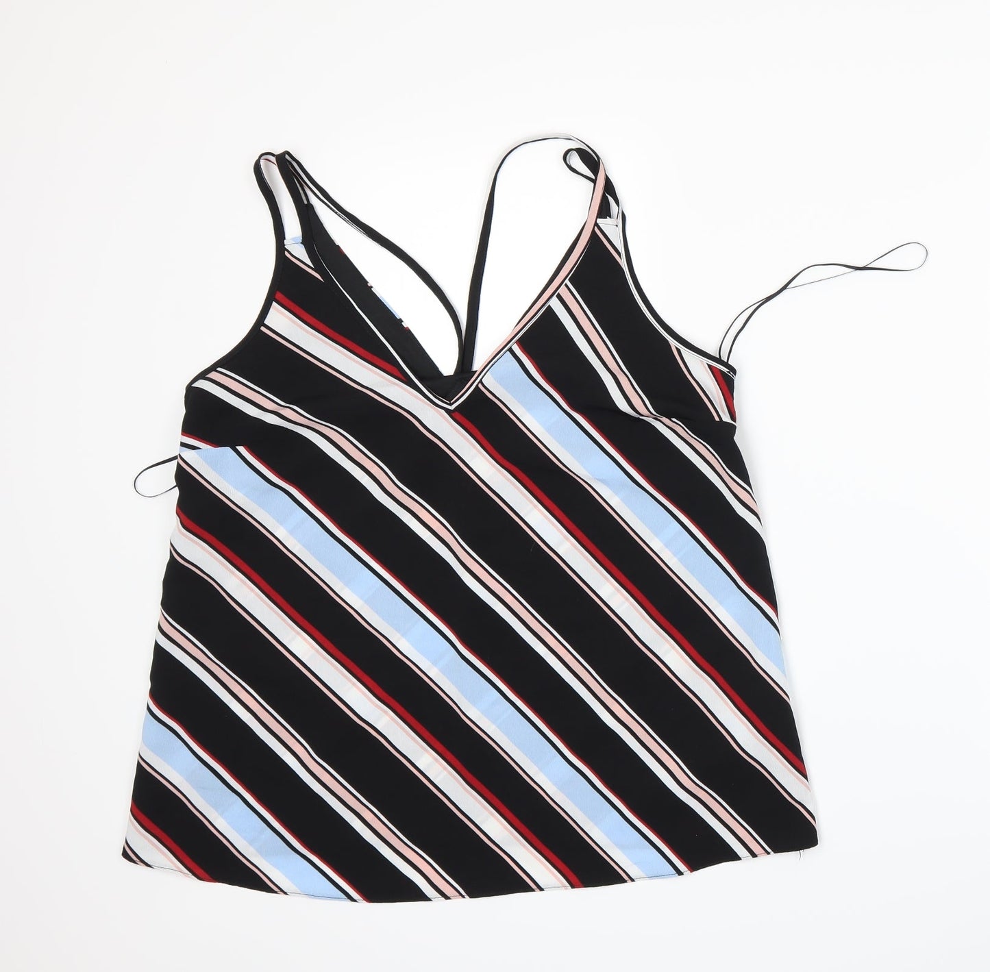 Primark Womens Black Striped  Camisole Tank Size 12