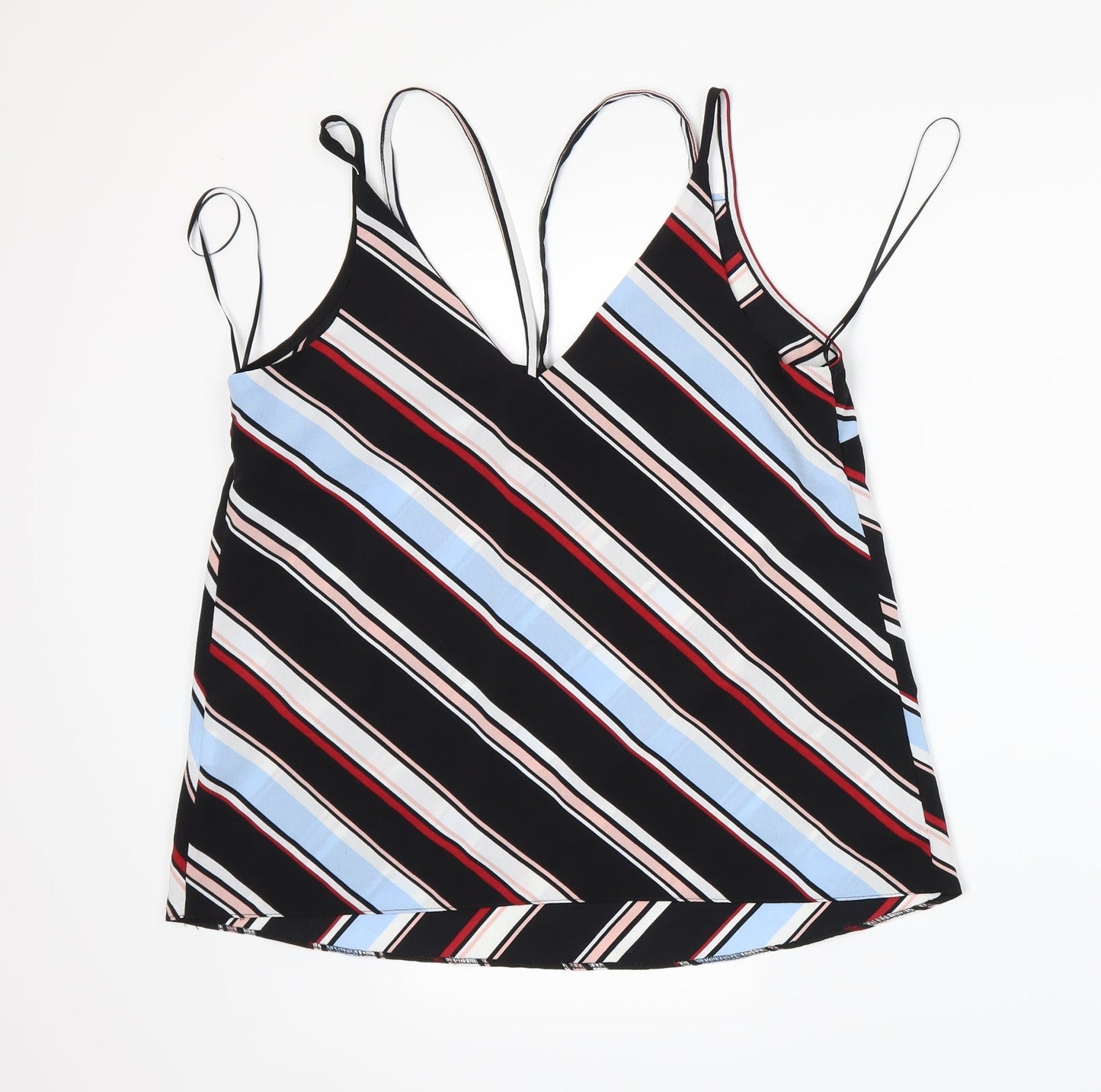 Primark Womens Black Striped  Camisole Tank Size 12