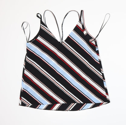 Primark Womens Black Striped  Camisole Tank Size 12