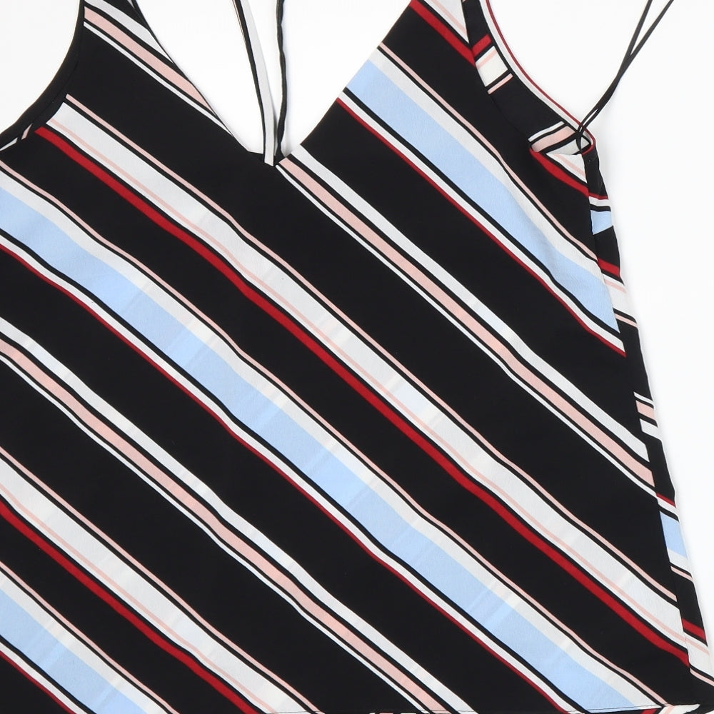 Primark Womens Black Striped  Camisole Tank Size 12
