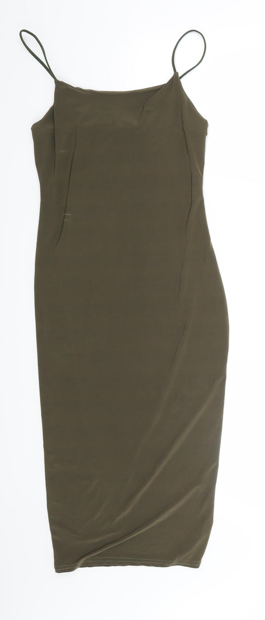 PRETTYLITTLETHING Womens Green   Bodycon  Size 10