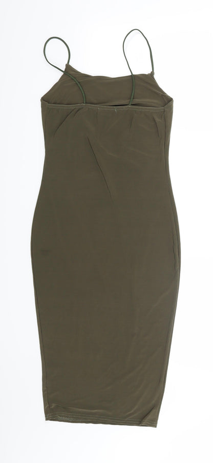 PRETTYLITTLETHING Womens Green   Bodycon  Size 10