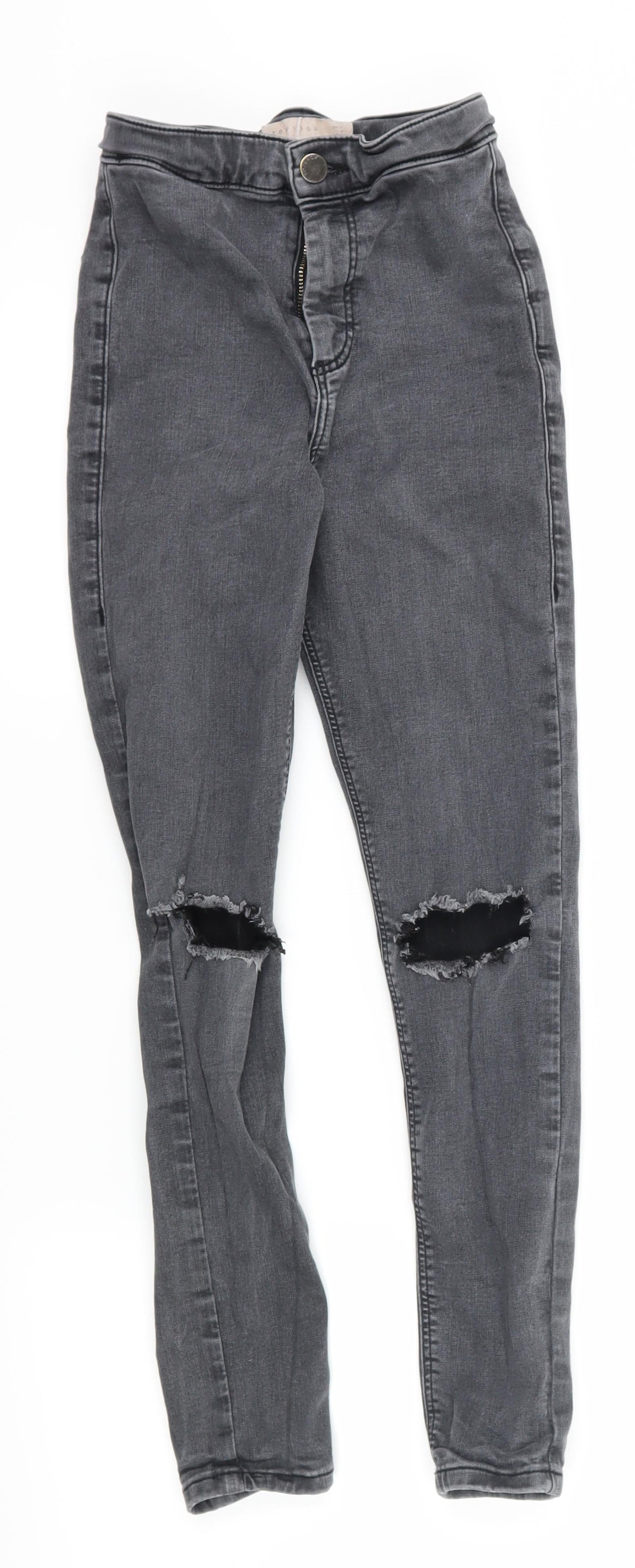 Topshop Womens Grey  Denim Skinny Jeans Size 26 L30 in