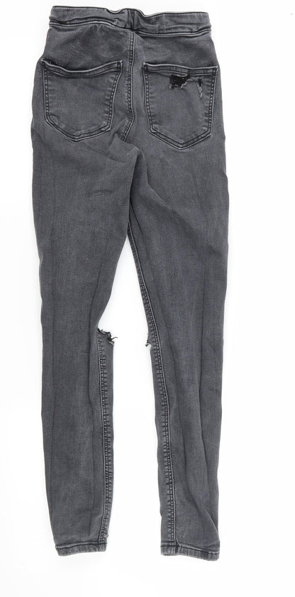 Topshop Womens Grey  Denim Skinny Jeans Size 26 L30 in