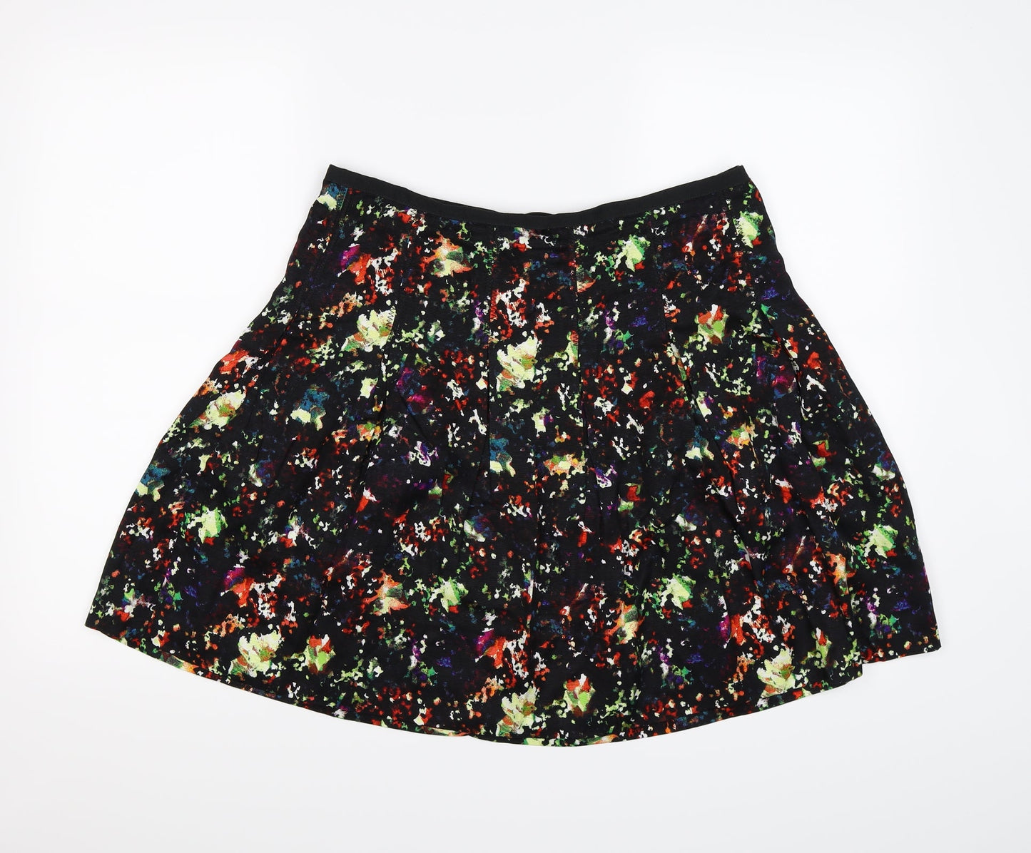 Gap Womens Black Floral Knit Flare Skirt Size 10