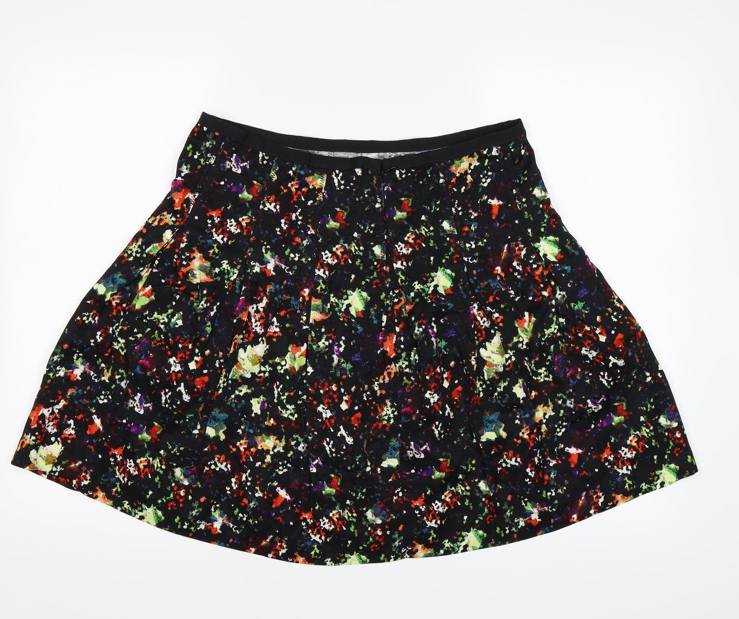 Gap Womens Black Floral Knit Flare Skirt Size 10