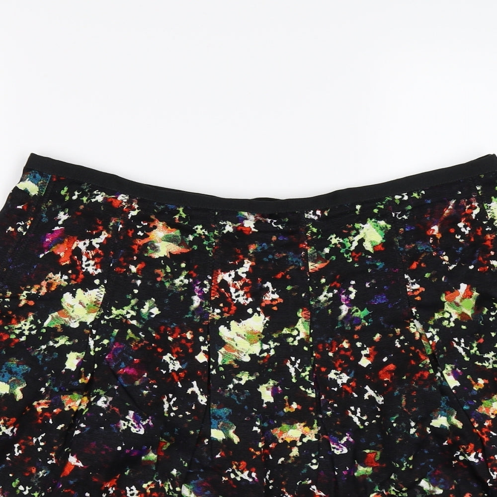 Gap Womens Black Floral Knit Flare Skirt Size 10