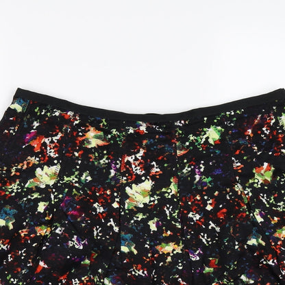 Gap Womens Black Floral Knit Flare Skirt Size 10