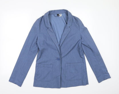 H&M Womens Blue   Jacket Suit Jacket Size 8