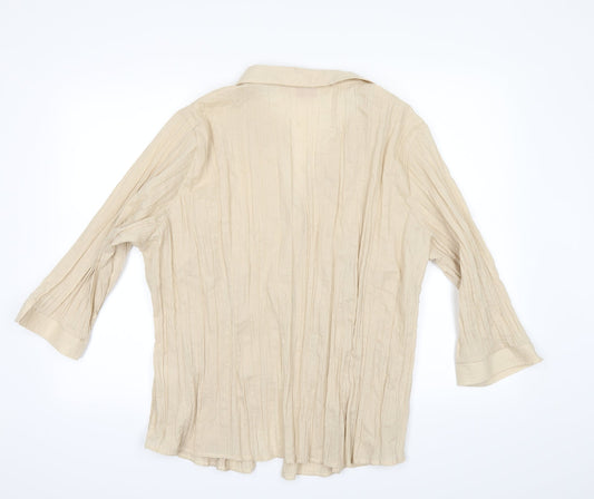 Bonmarché Womens Beige   Tunic Button-Up Size 12
