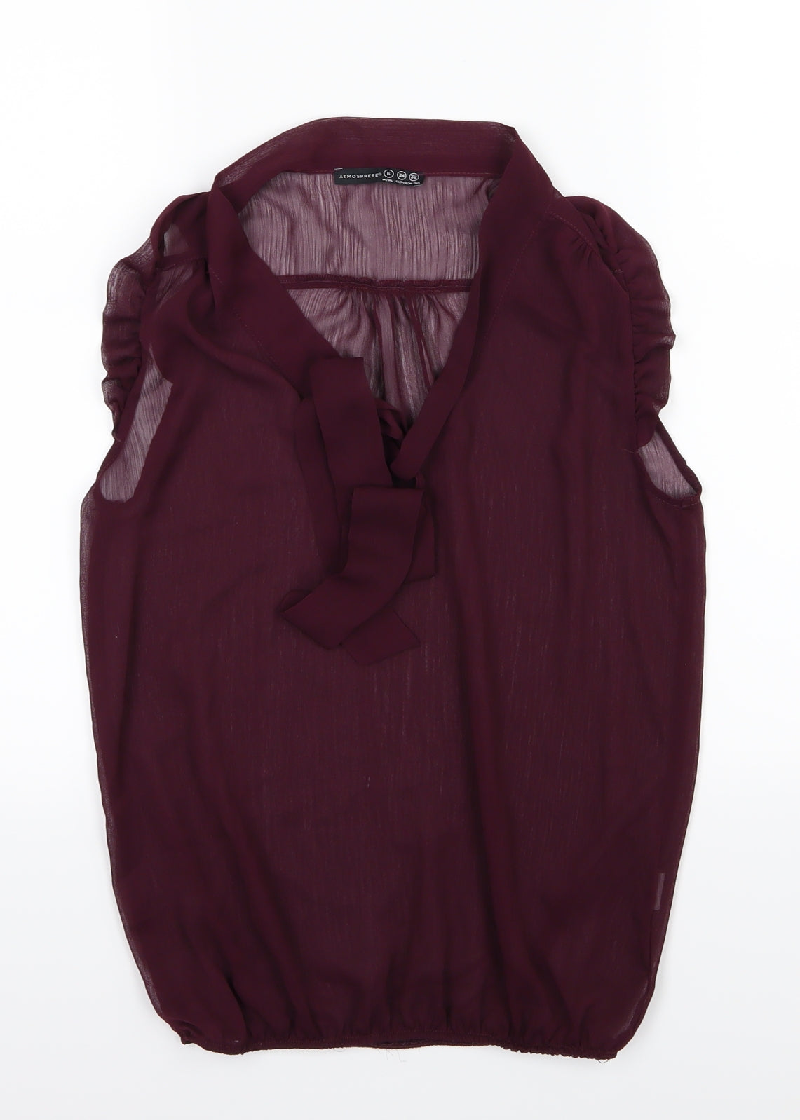 Atmosphere Womens Purple  Chiffon Basic Blouse Size 6