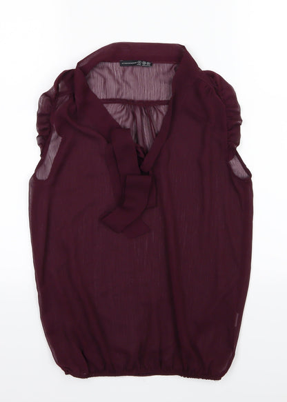 Atmosphere Womens Purple  Chiffon Basic Blouse Size 6