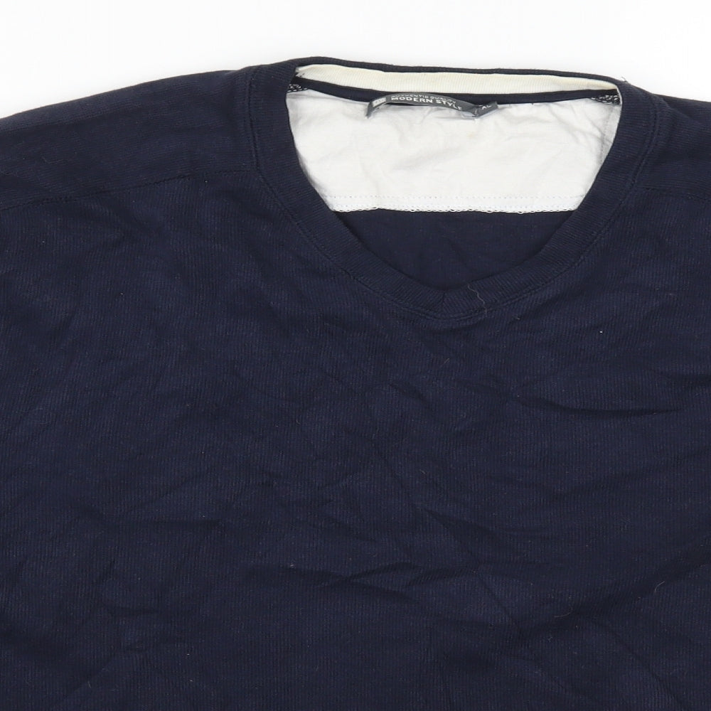 TU Mens Blue   Pullover Sweatshirt Size XL