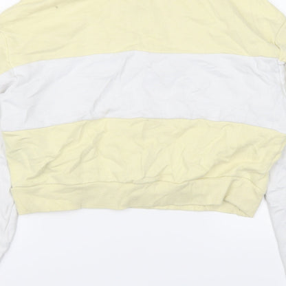 H&M Womens Yellow Striped  Shrug Sweatshirt Size XS