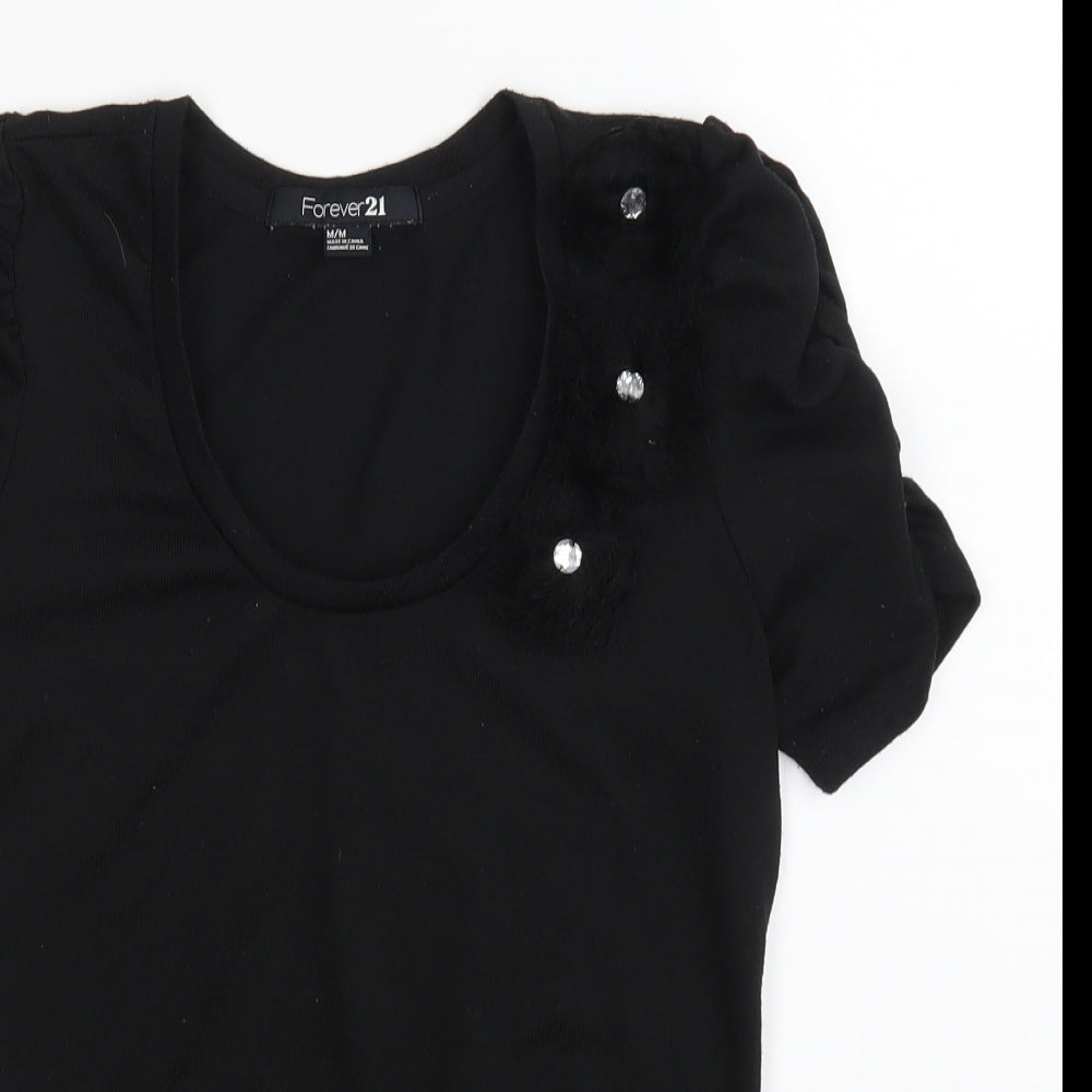 FOREVER 21 Womens Black   Basic T-Shirt Size M