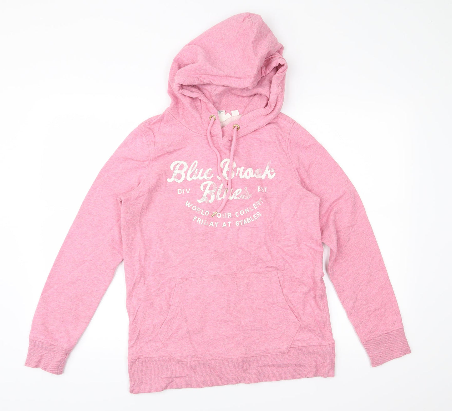 H&M Womens Pink  Jersey Pullover Hoodie Size S