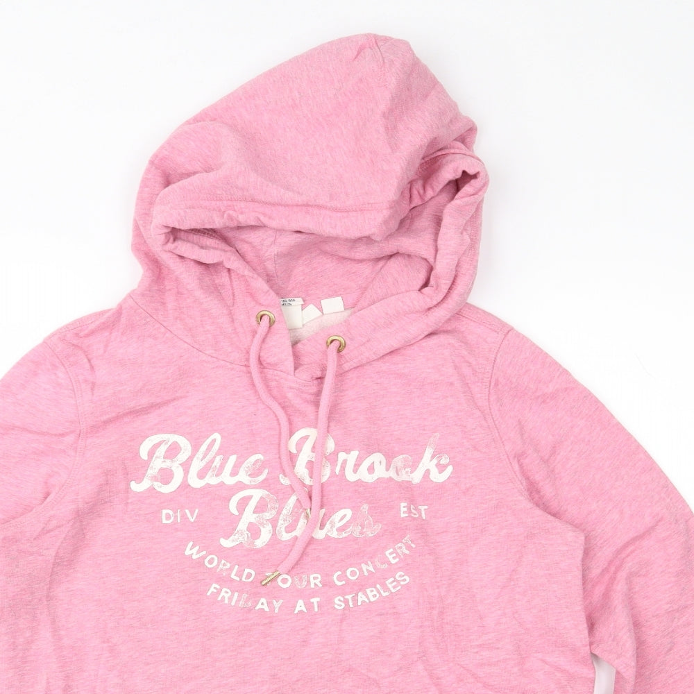 H&M Womens Pink  Jersey Pullover Hoodie Size S