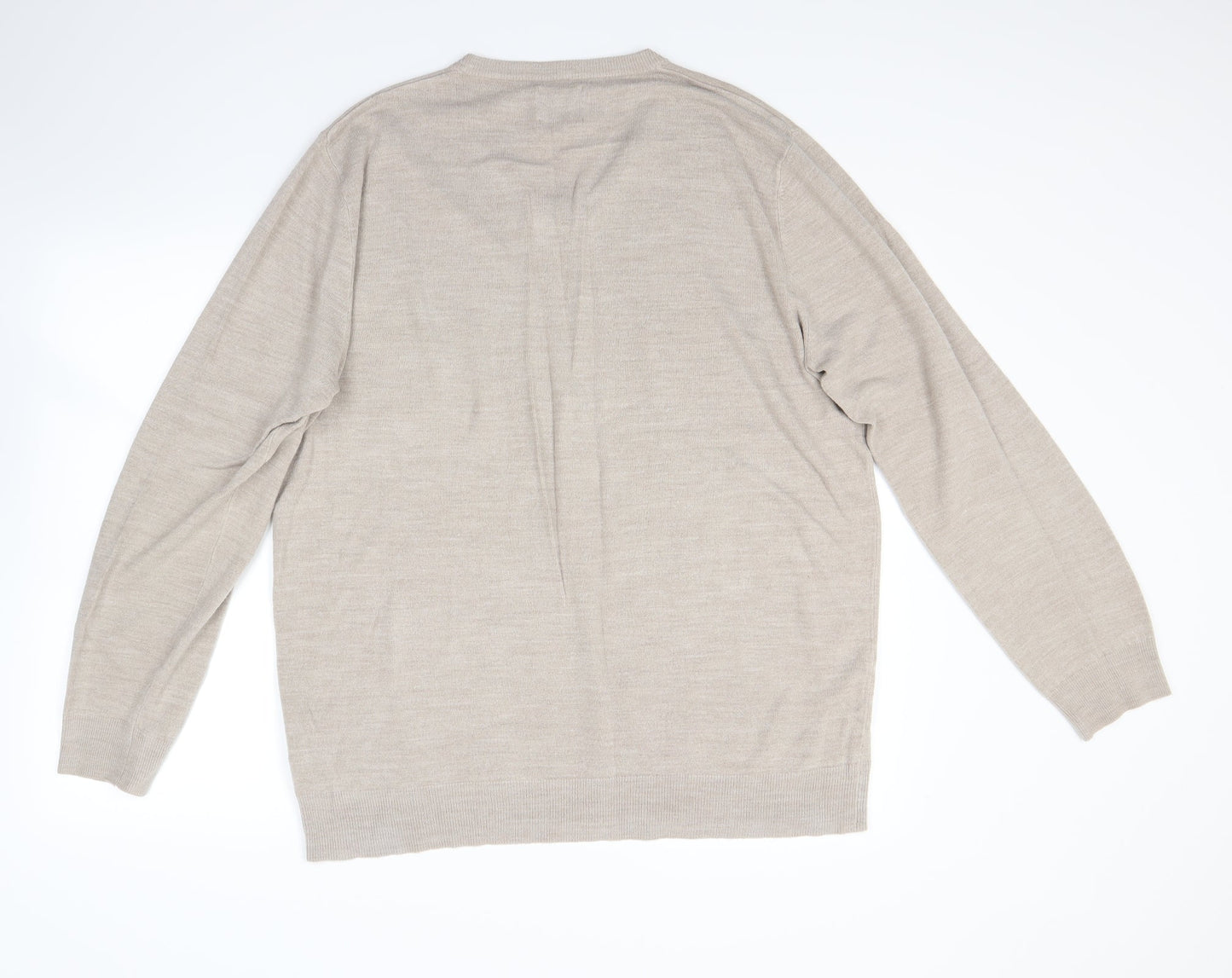 Morley Mens Beige   Henley Jumper Size XL