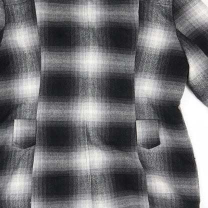 George Womens Grey Check  Overcoat Coat Size 10