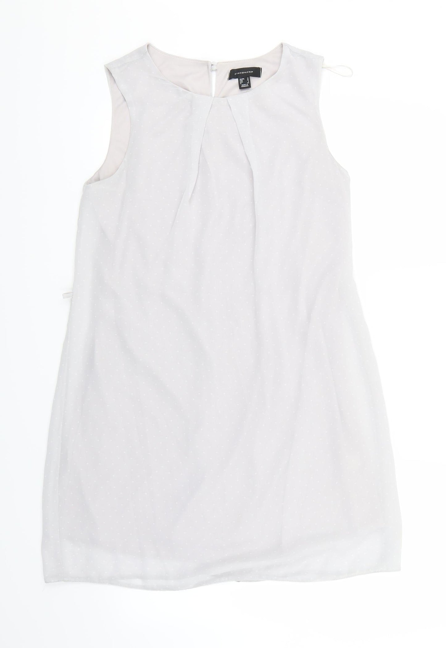 Atmosphere Womens Grey Polka Dot  A-Line  Size 12