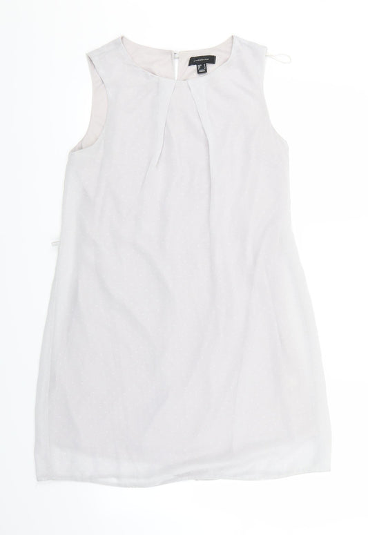 Atmosphere Womens Grey Polka Dot  A-Line  Size 12