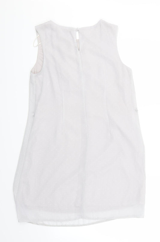 Atmosphere Womens Grey Polka Dot  A-Line  Size 12