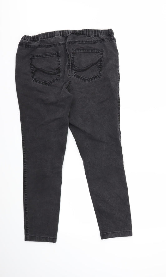 M&Co Womens Grey  Denim Skinny Jeans Size 14 L25 in