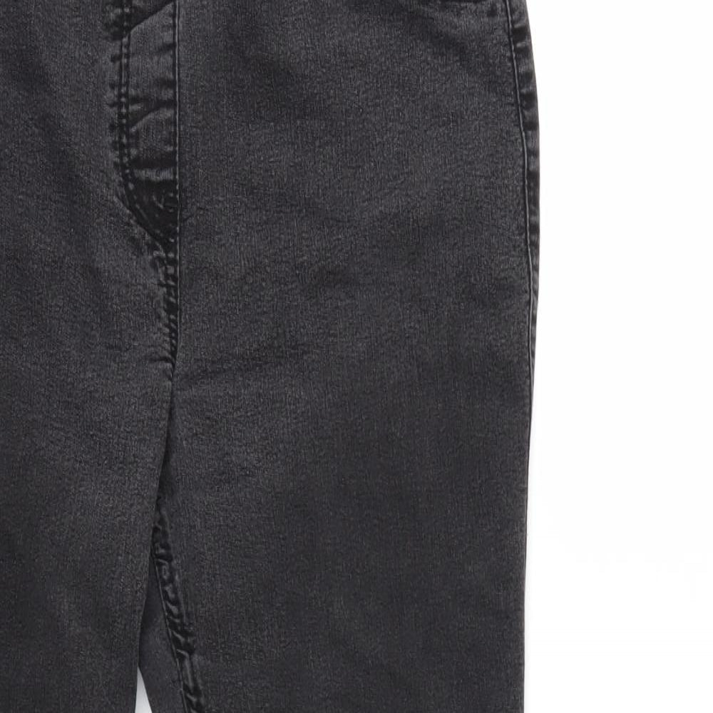 M&Co Womens Grey  Denim Skinny Jeans Size 14 L25 in